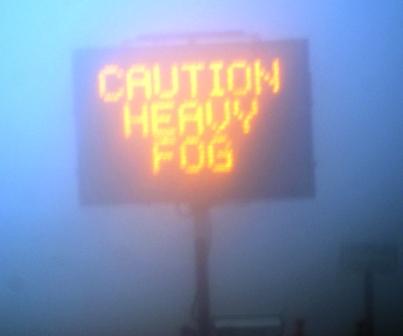 Heavy Fog Sign
