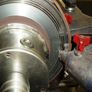 Resurfacing a brake rotor