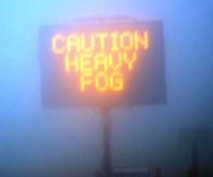 Heavy Fog Sign
