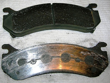 New and Worn Out Brake Pad