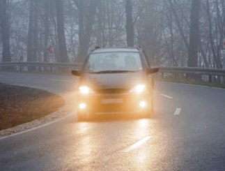 car with fog lamps