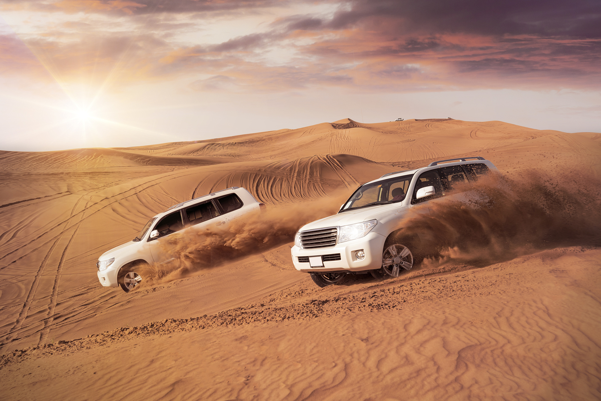 vehicles in Arizona desert