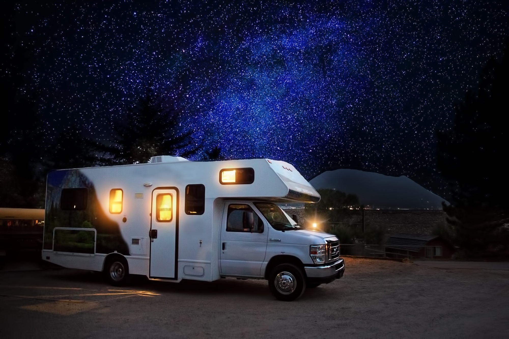 camper at night