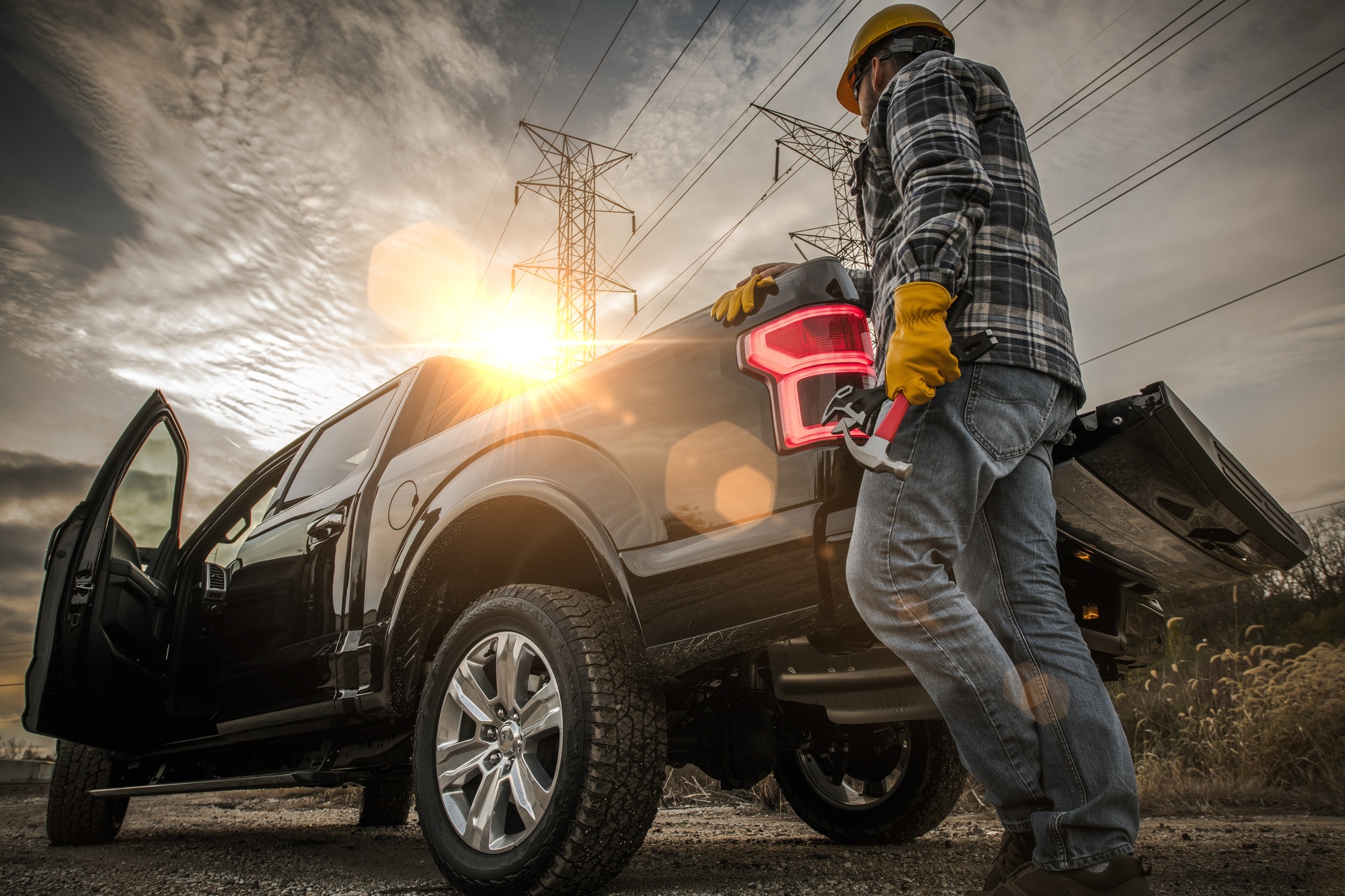 man and truck