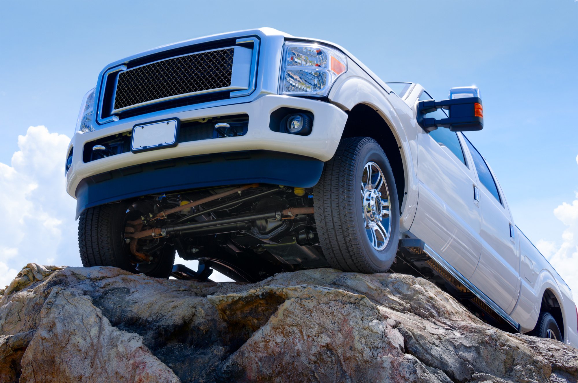 truck on rock