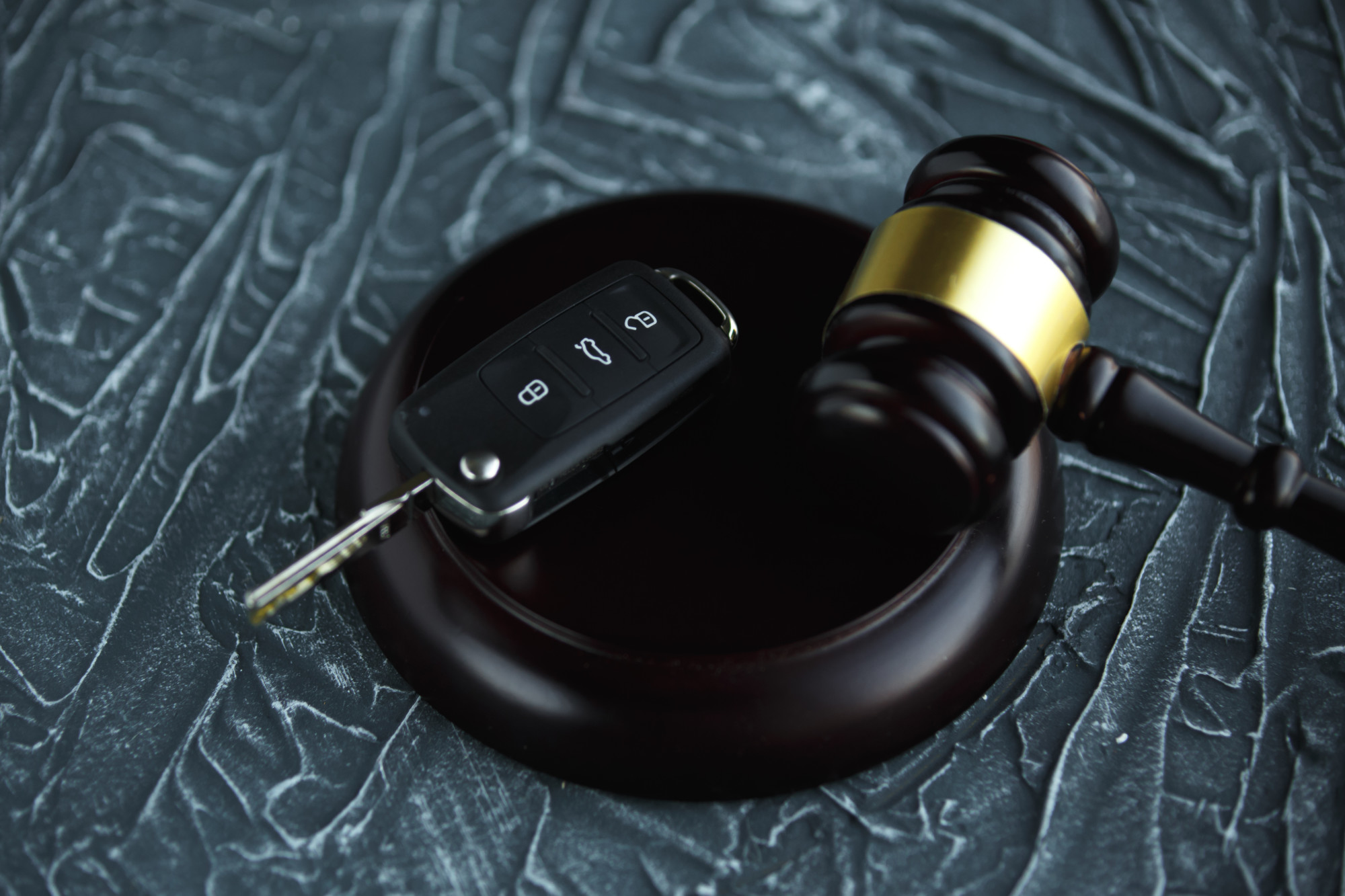 car key and gavel