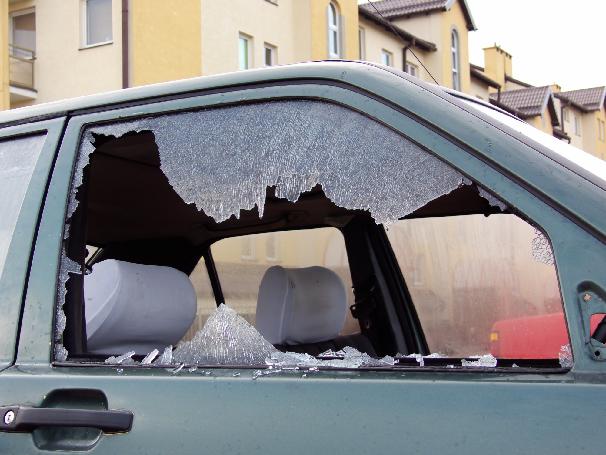 broken car window