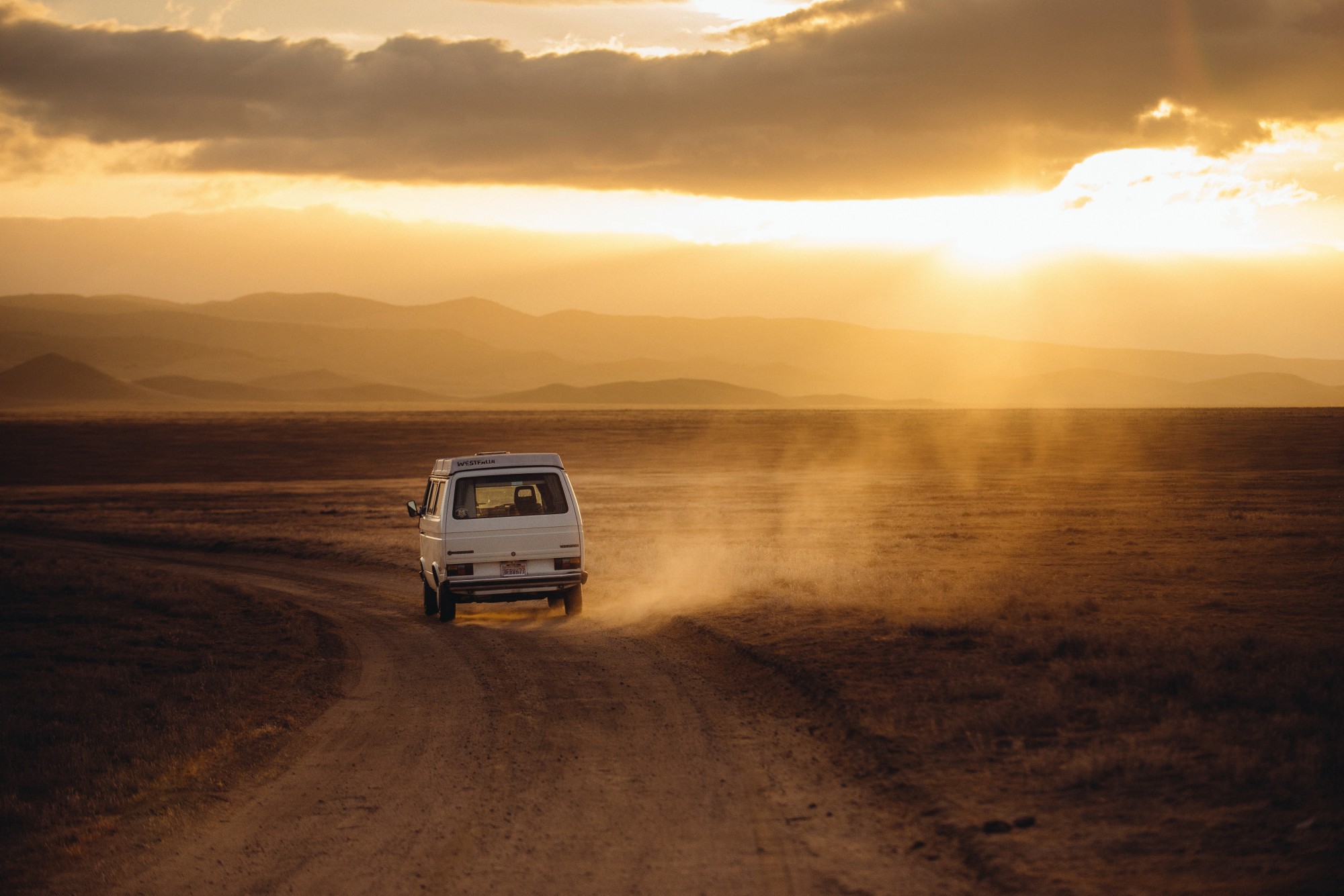 van on road trip