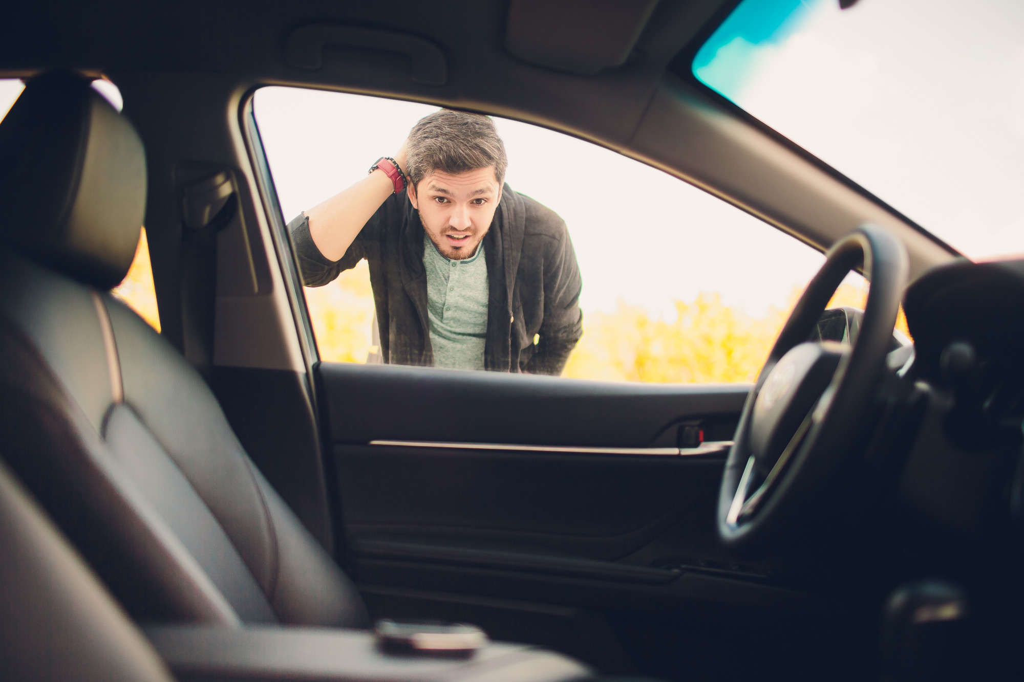 man who locked keys in a car