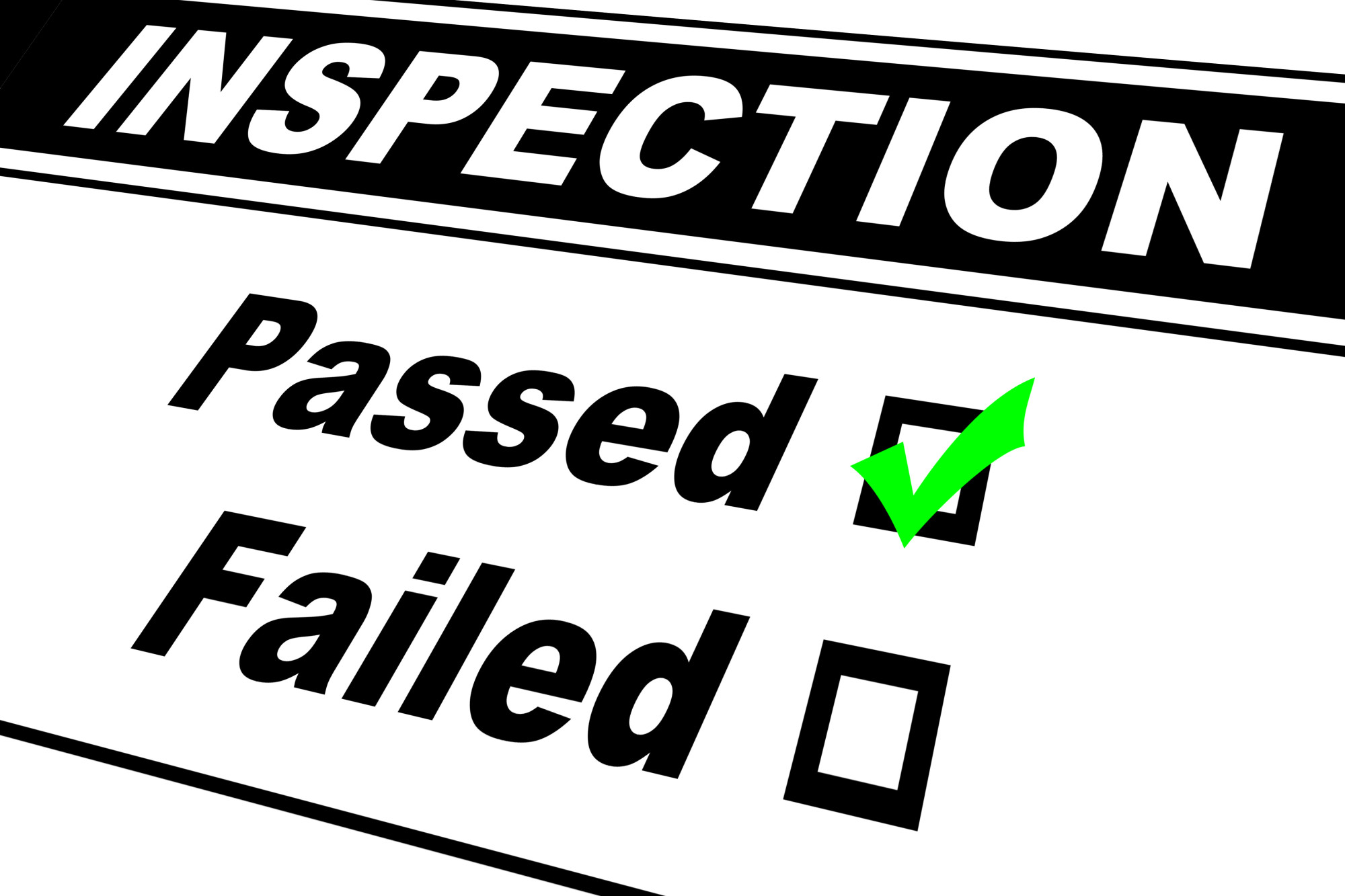 inspection with passed checkmarked