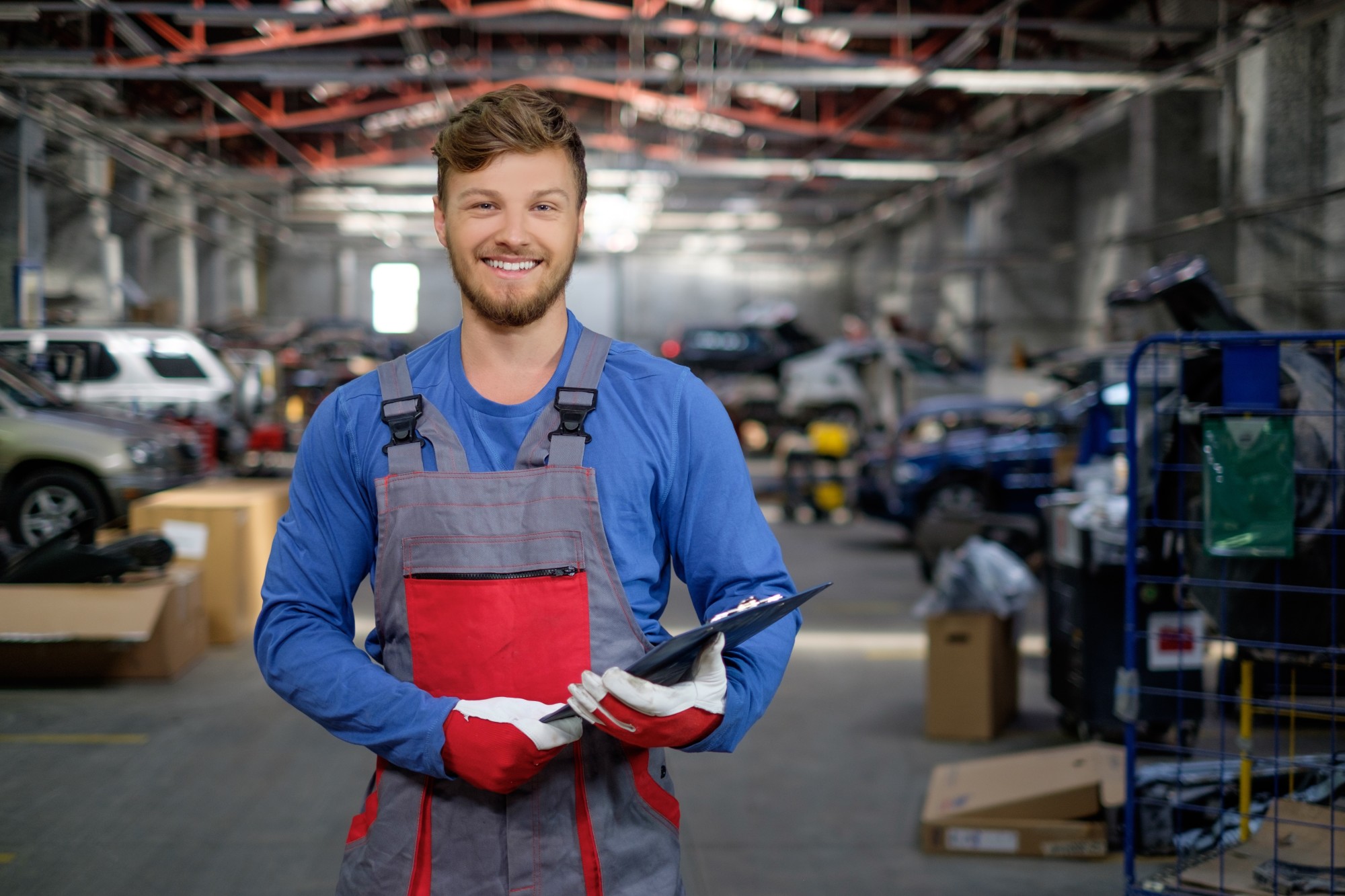 man at auto body shop