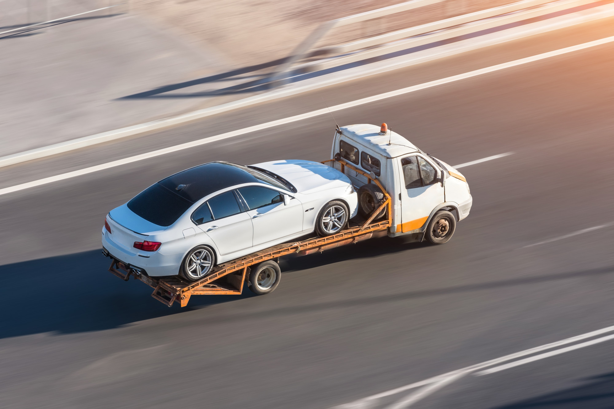 car on tow truck