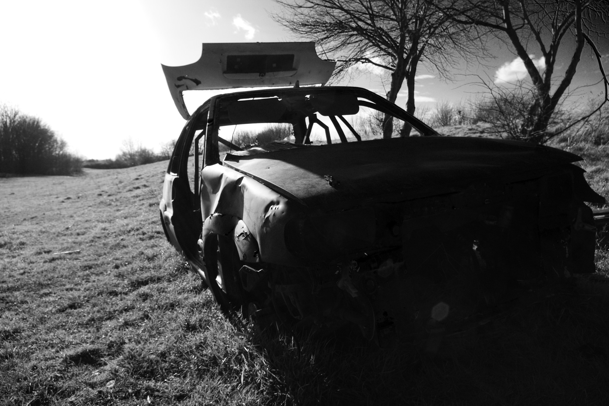 Stolen car wreckage