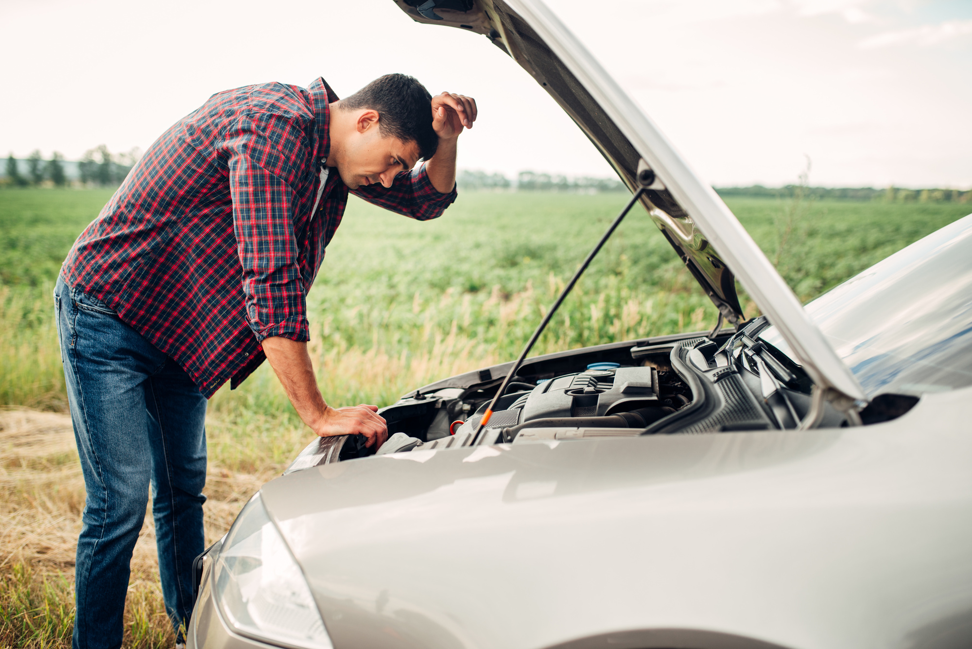 Person Having Car Transmission Problems