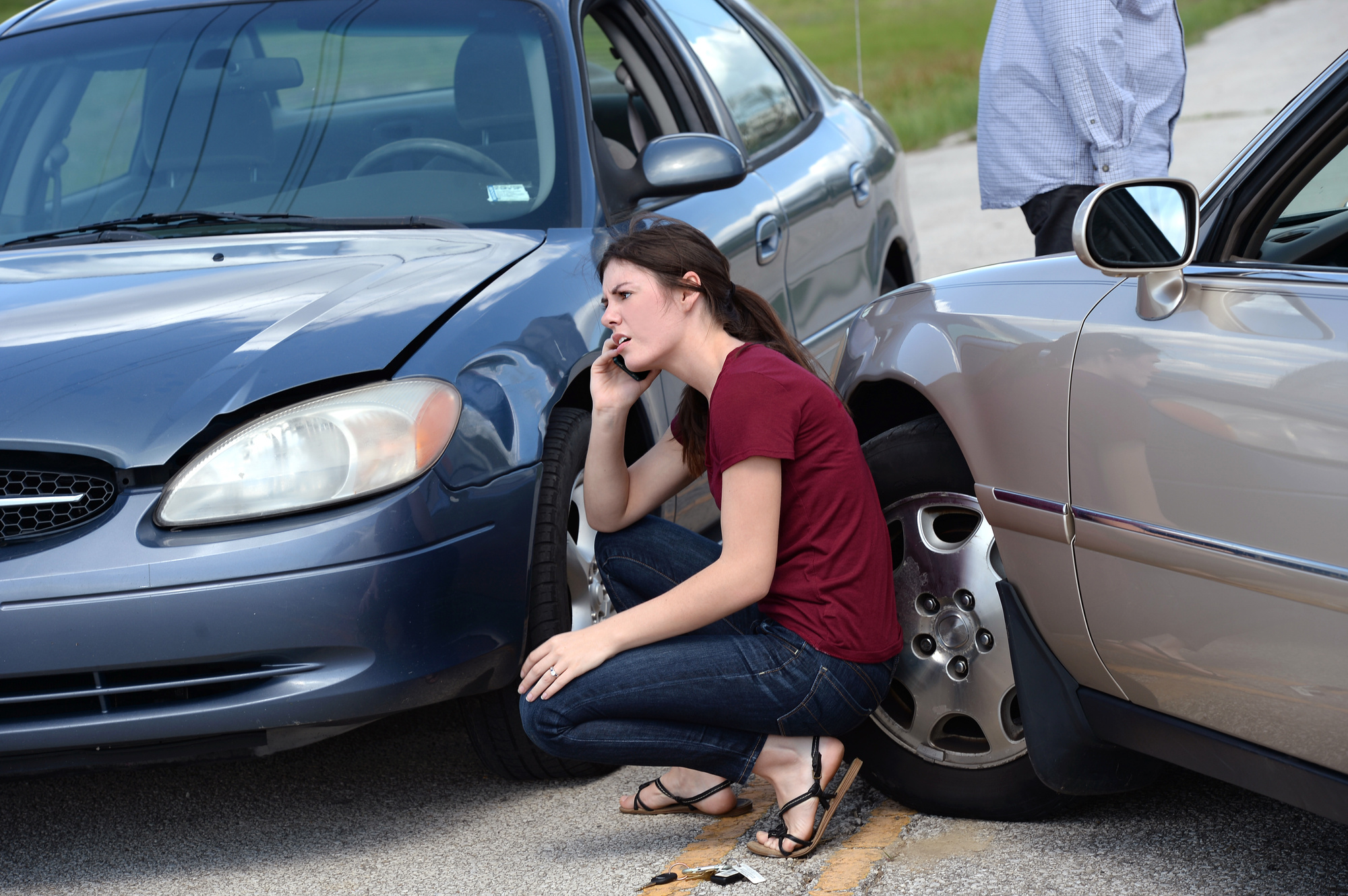 Cars on a Road Collision