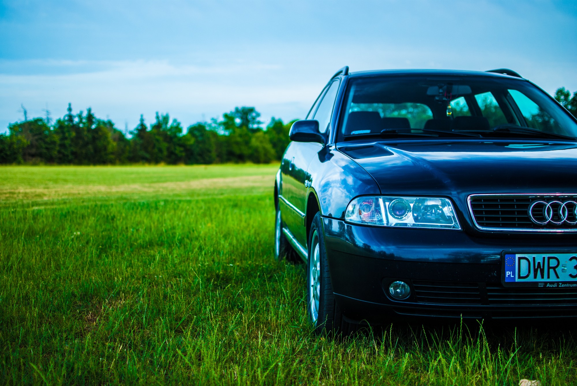 Car Replacement on a Grassy Field