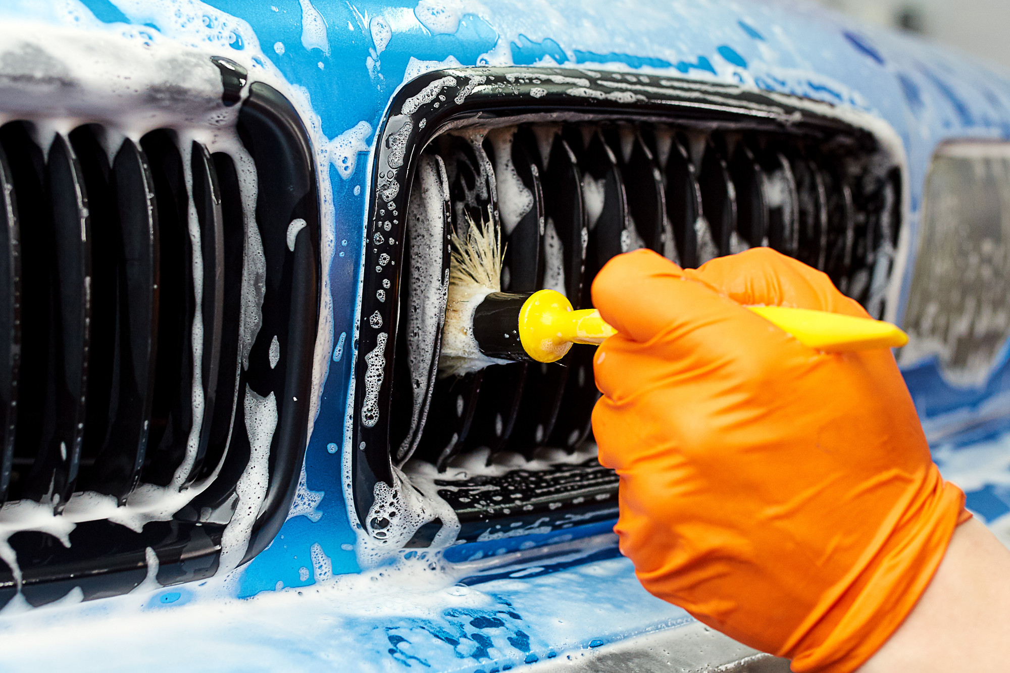 Car Being Detailed